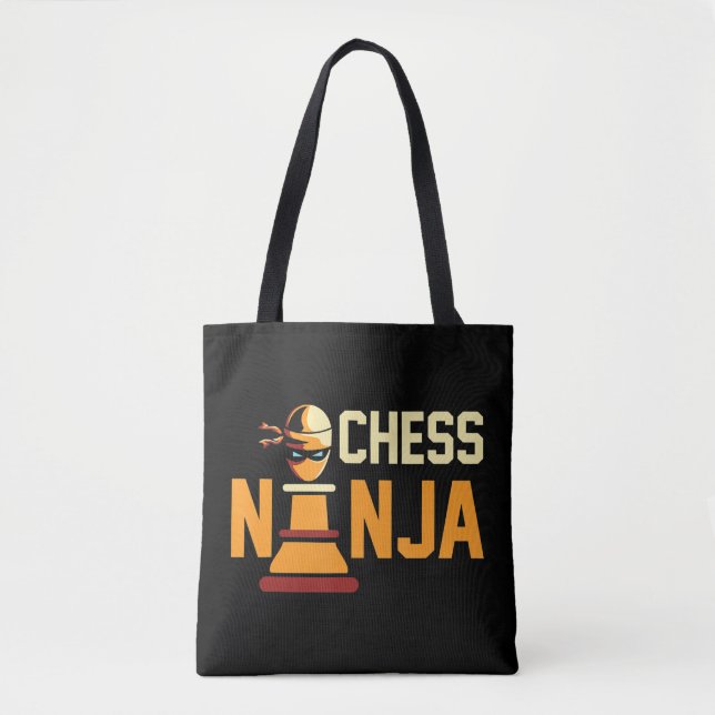 Coola Chess Ninja Chess Älskare Gift Tygkasse (Framsida)