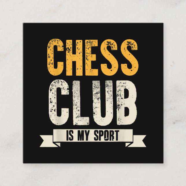 Coola Chess Player Älskare Birthday Gift Chess Klu Fyrkantigt Visitkort (Framsida)
