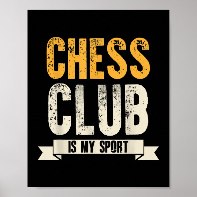 Coola Chess Player Älskare Birthday Gift Chess Klu Poster (Framsidan)