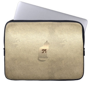 Coola Chic Cat Pet Animals Monogram Laptop Fodral
