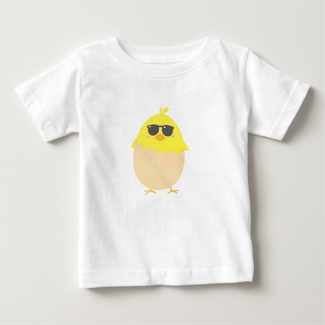 Coola Chick funky Påsk gult chick T Shirt (Framsida)