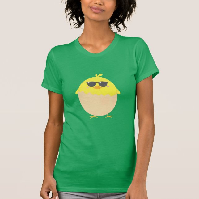 Coola Chick funky Påsk gult chick T Shirt (Framsida)