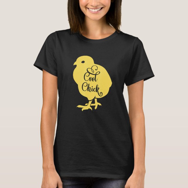 Coola Chick Påsk för flickor T Shirt (Framsida)