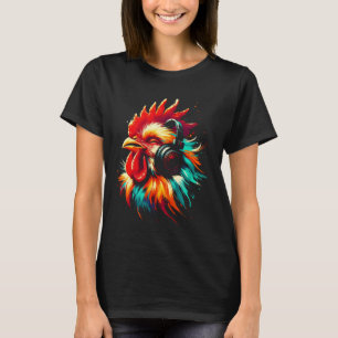 Coola Chicken Art for Music Älskare Julfågel T Shirt