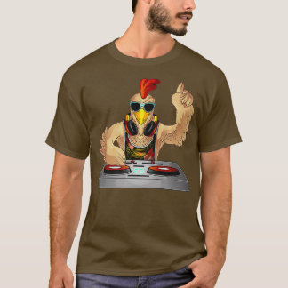 Coola Chicken DJ Funny Party Animal Music Mixer T Shirt