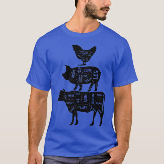 Coola Chicken Gris Cow and Beef BBQ and Grill Kött T Shirt