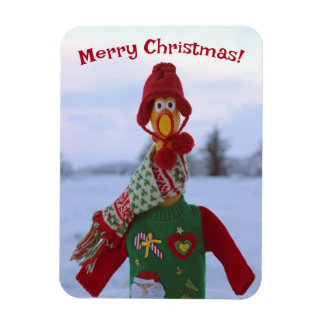 Coola Chicken i Ugly jul Sweater Magne! Magnet