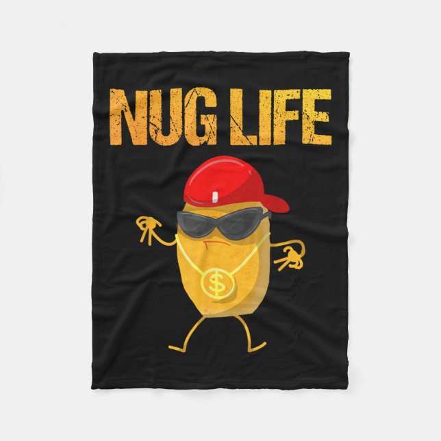 Coola Chicken Nugget Art for Boys Kids Chicken Nug Fleecefilt (Framsidan)