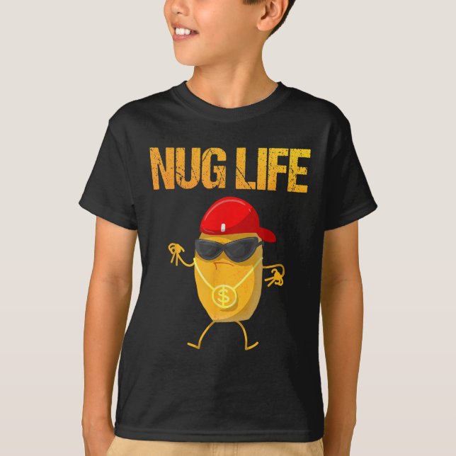 Coola Chicken Nugget Art for Boys Kids Chicken Nug T Shirt (Framsida)