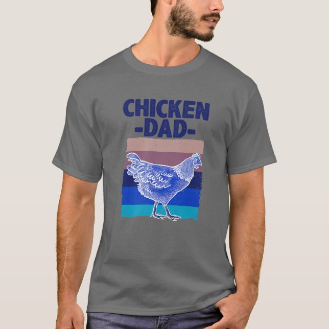 Coola Chicken Pappa För manar Far Hen Chicken-odla T Shirt (Framsida)