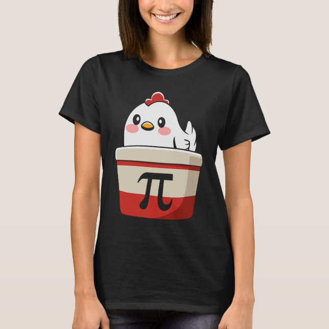 Coola Chicken Pot Pi Symbol Math for Teacher Stude T Shirt (Framsida)