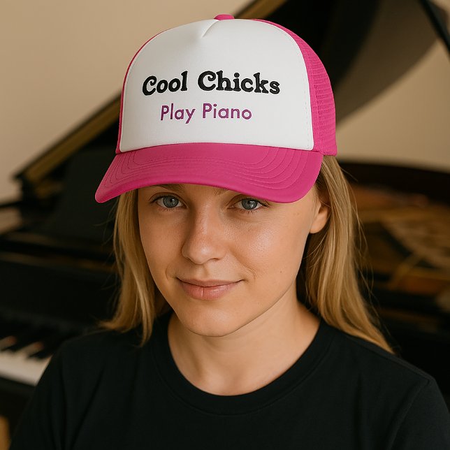 Coola Chicks Play Piano Keps (Skapare uppladdad)