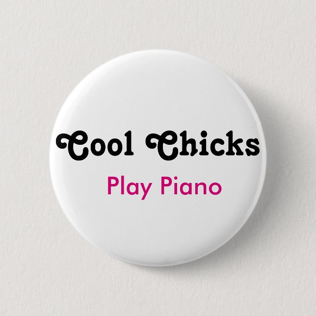 Coola Chicks Play Piano Knapp (Framsida)