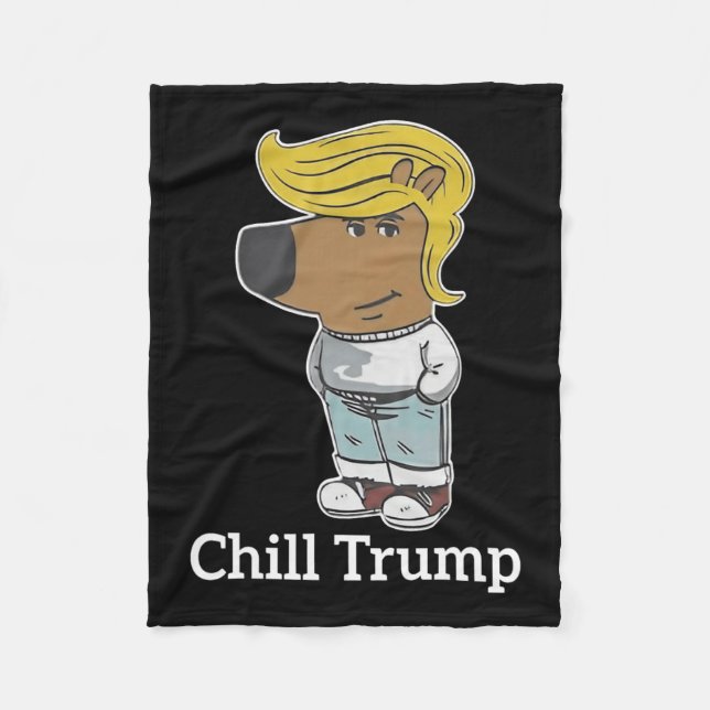 Coola Chill Guy Meme Tees - Trump Chill Guy Meme Fleecefilt (Framsidan)
