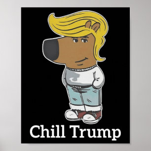 Coola Chill Guy Meme Tees - Trump Chill Guy Meme Poster