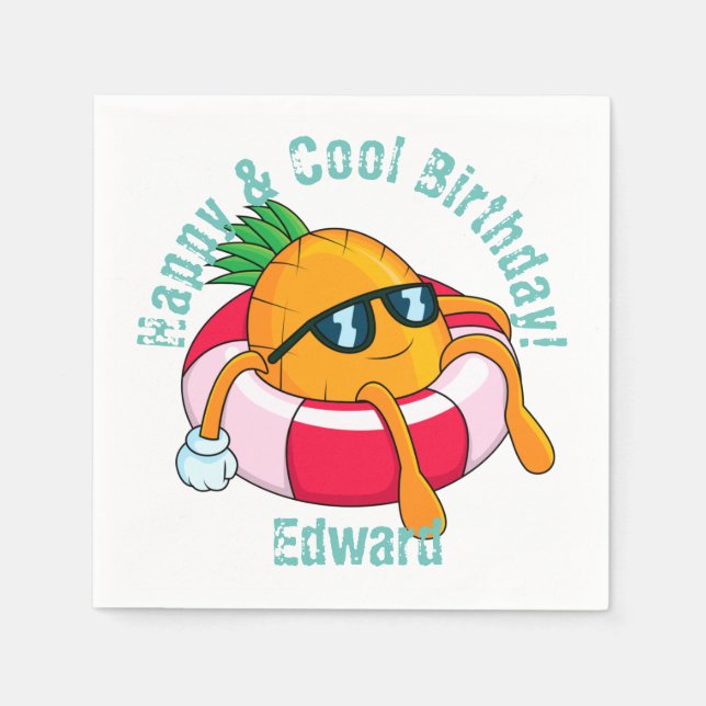 Coola Chill Pineapple Pappersservett (Framsidan)
