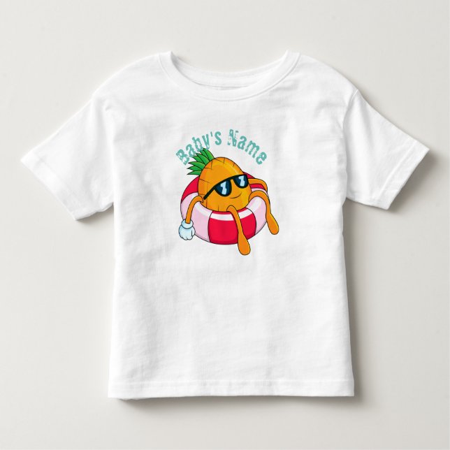 Coola Chill Pineapple T Shirt (Framsida)