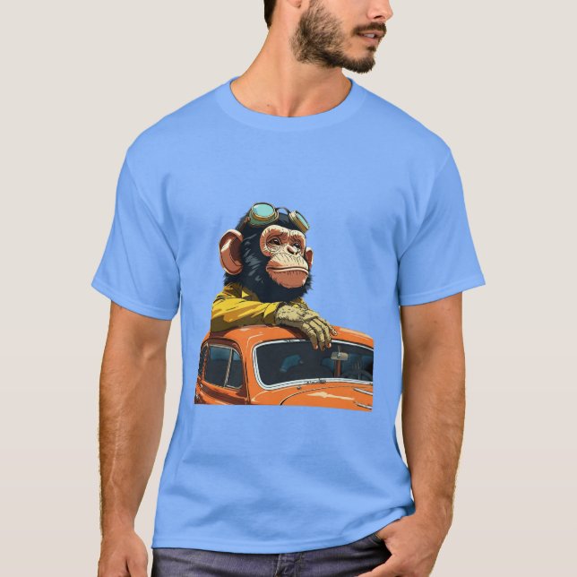 Coola Chimp Roadster Äventyr T Shirt (Framsida)