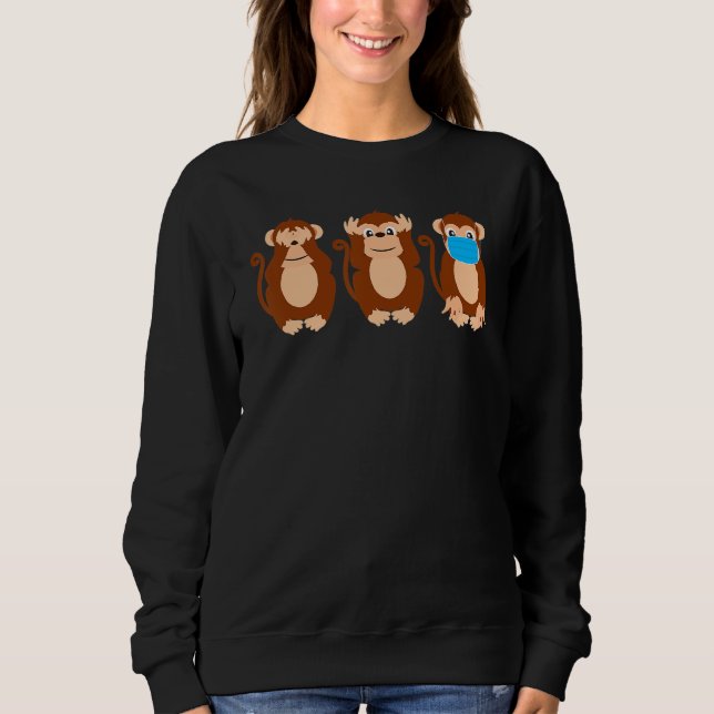 Coola Chimpanzee Monkey Ansikte Mask Virus T Shirt (Framsida)