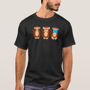 Coola Chimpanzee Monkey Ansikte Mask Virus T Shirt