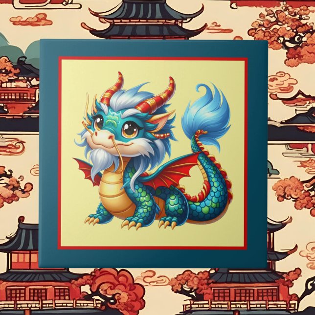 Coola china dra älskare kakelplatta (Skapare uppladdad)