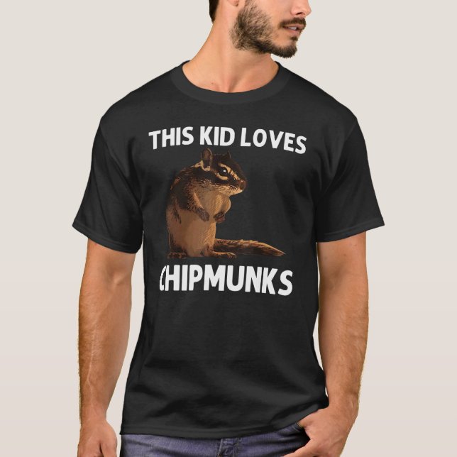 Coola Chipmunk För barn Boys Squirrel Whisperer Ro T Shirt (Framsida)