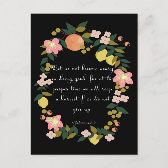 Coola Christian Art - Galatians 6:9 Vykort (Framsida)