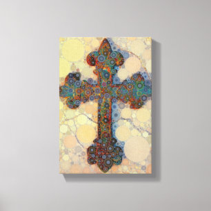 Coola Christian Kor Circle Mosaic Mönster Canvastryck