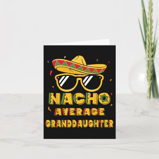 Coola Cinco De Mayo Nacho Average Granddotter Som Kort (Framsida)