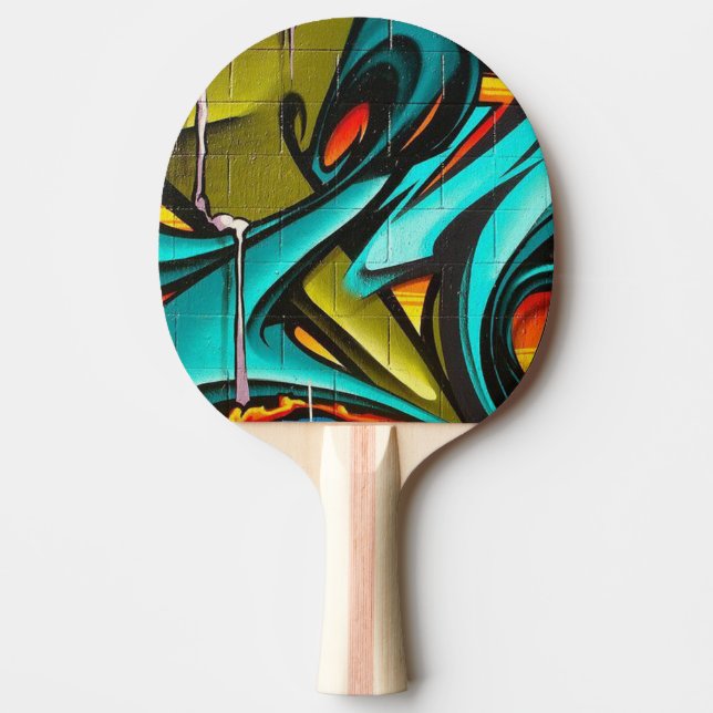 Coola Cinder Block Wall Graffiti Pingisracket (Framsidan)