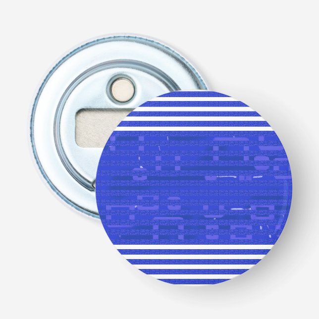 Coola Circuit Blue Geometric Rand Flasköppnare (Framsidan)