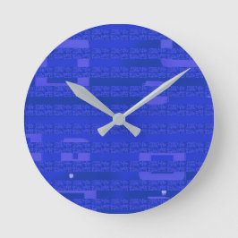 Coola Circuit Blue Geometric Rund Klocka