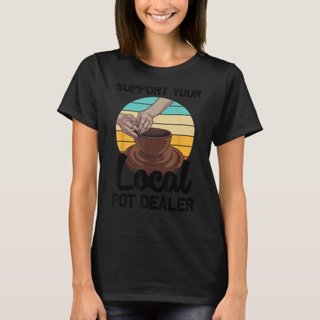 Coola Cla för konstnärer från potteribranschen T Shirt (Framsida)