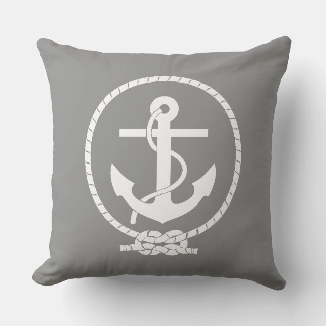 Coola Classic and Elegant Nautical Anchor Kudde (Framsida)