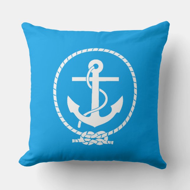Coola Classic and Elegant Nautical Anchor Kudde (Framsida)