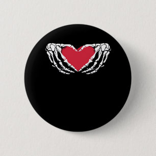 Coola Classic Funny Skeleton Händer Heart - Valent Knapp