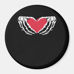 Coola Classic Funny Skeleton Händer Heart - Valent Magnet
