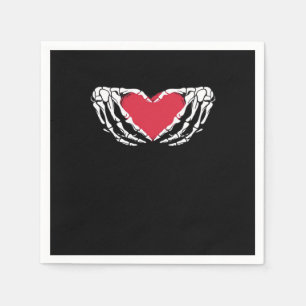 Coola Classic Funny Skeleton Händer Heart - Valent Pappersservett