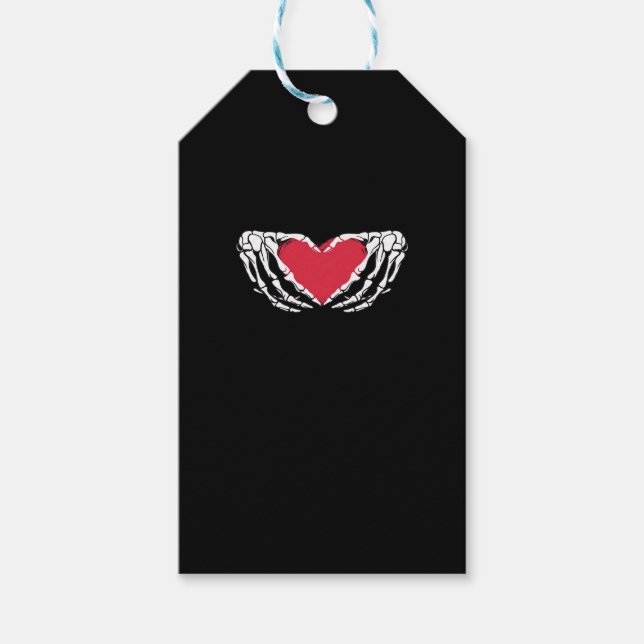 Coola Classic Funny Skeleton Händer Heart - Valent Presentetikett (Framsidan)