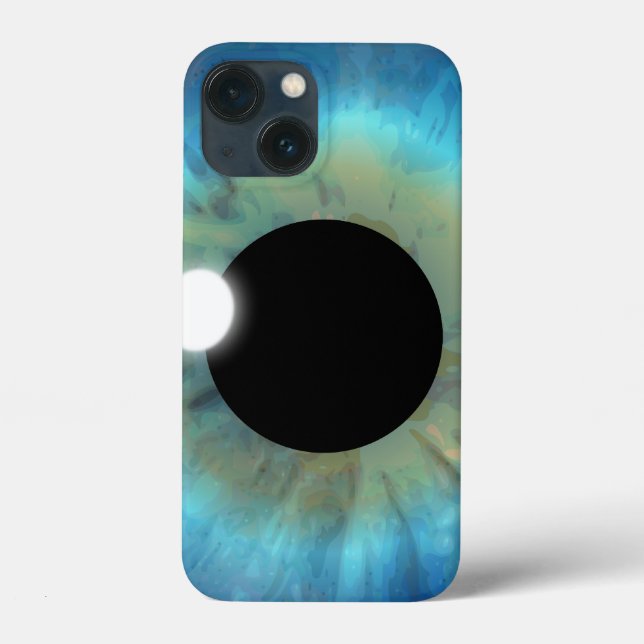 Coola Closeup Striking Blue Öga Iris Eyeball Pupil (Baksida)