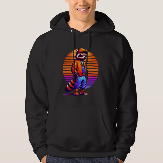 Coola Coati Modern Urban Stil Sunset Retro Art Hoodie (Framsida)