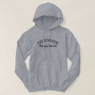 Coola College Modern Text Celebrate Manar's Hoodie