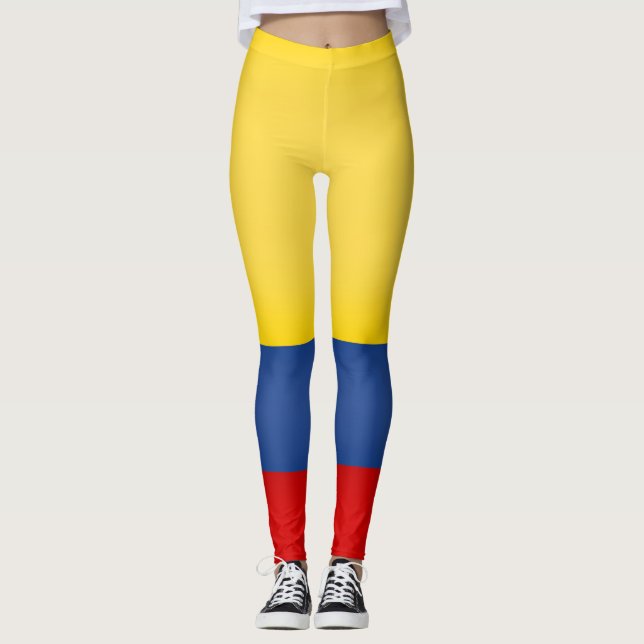 Coola Colombia Flagga Mode Leggings (Framsida)