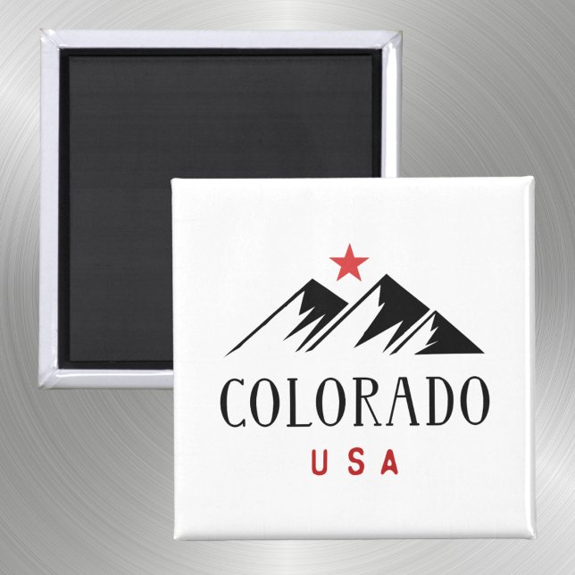 Coola Colorado USA Mountains with Star Light-Färg Magnet (Skapare uppladdad)