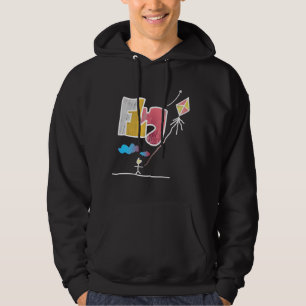 Coola Colorful Graffiti Flies Kite Hoodie