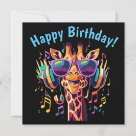 Coola Colorful Party Giraffe med hörlurar