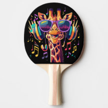 Coola Colorful Party Giraffe med hörlurar