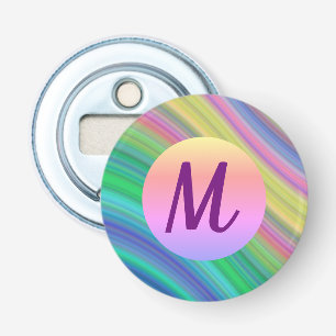 Coola Colorful Rainbow Vinkarare Monogram Flasköppnare