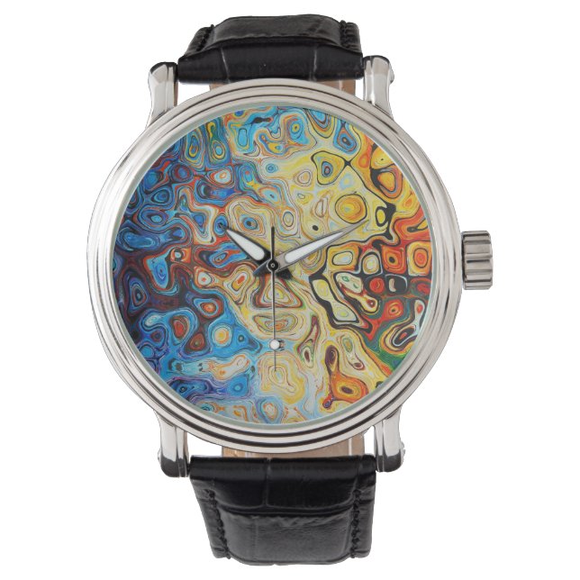 Coola Colorful Surreal Abstrakt Psychedelic Art Armbandsur (Framsida)
