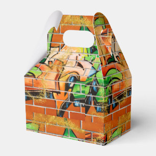 Coola Colorful Urban Graffiti med Faux Glitter Presentaskar